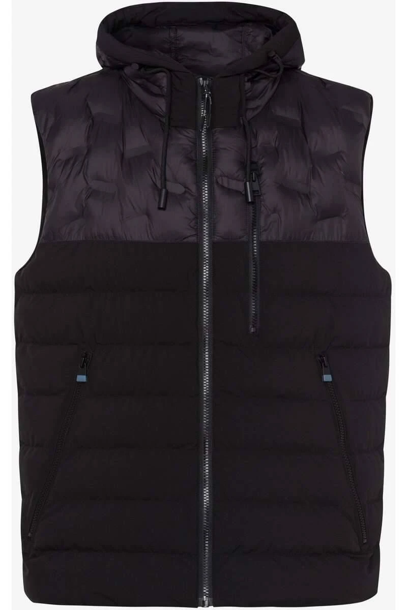 Brax Normal Fit Herren Steppweste Schwarz 1 Brax Normal Fit Herren Steppweste Schwarz
