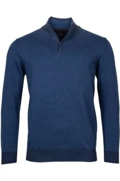Baileys Tailored Fit Herren Pullover Zip Blau