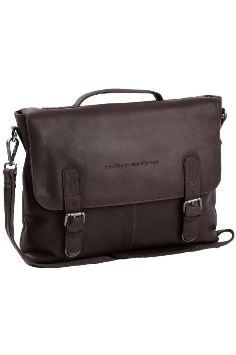 Chesterfield Herren Schultertasche Braun, Einfarbig 1 Chesterfield Herren Schultertasche Braun, Einfarbig