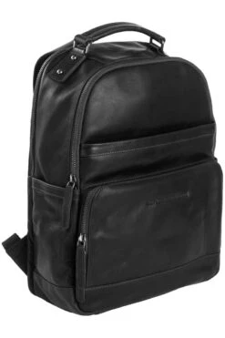 Chesterfield Rucksack Schwarz, Einfarbig