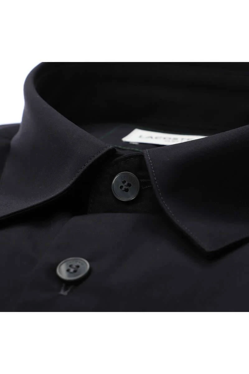 Lacoste Slim Fit Hemd Nachtblau, Einfarbig 2 Lacoste Slim Fit Hemd Nachtblau, Einfarbig – Bild 2