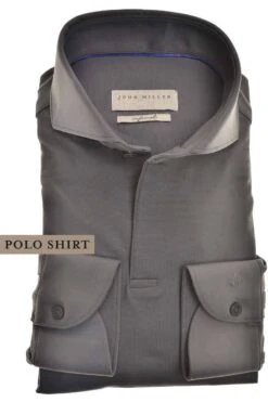 John Miller Slim Fit Longsleeve Poloshirt Dunkelgrün, Einfarbig