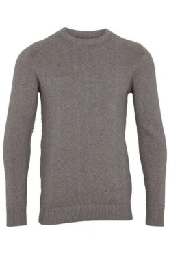 Kronstadt Regular Fit Herren Pullover Rundhals Hellgrau