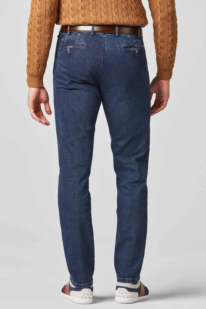 Meyer Modern Fit Herren Chino Dunkelblau,Einfarbig 2 Meyer Modern Fit Herren Chino Dunkelblau,Einfarbig – Bild 2