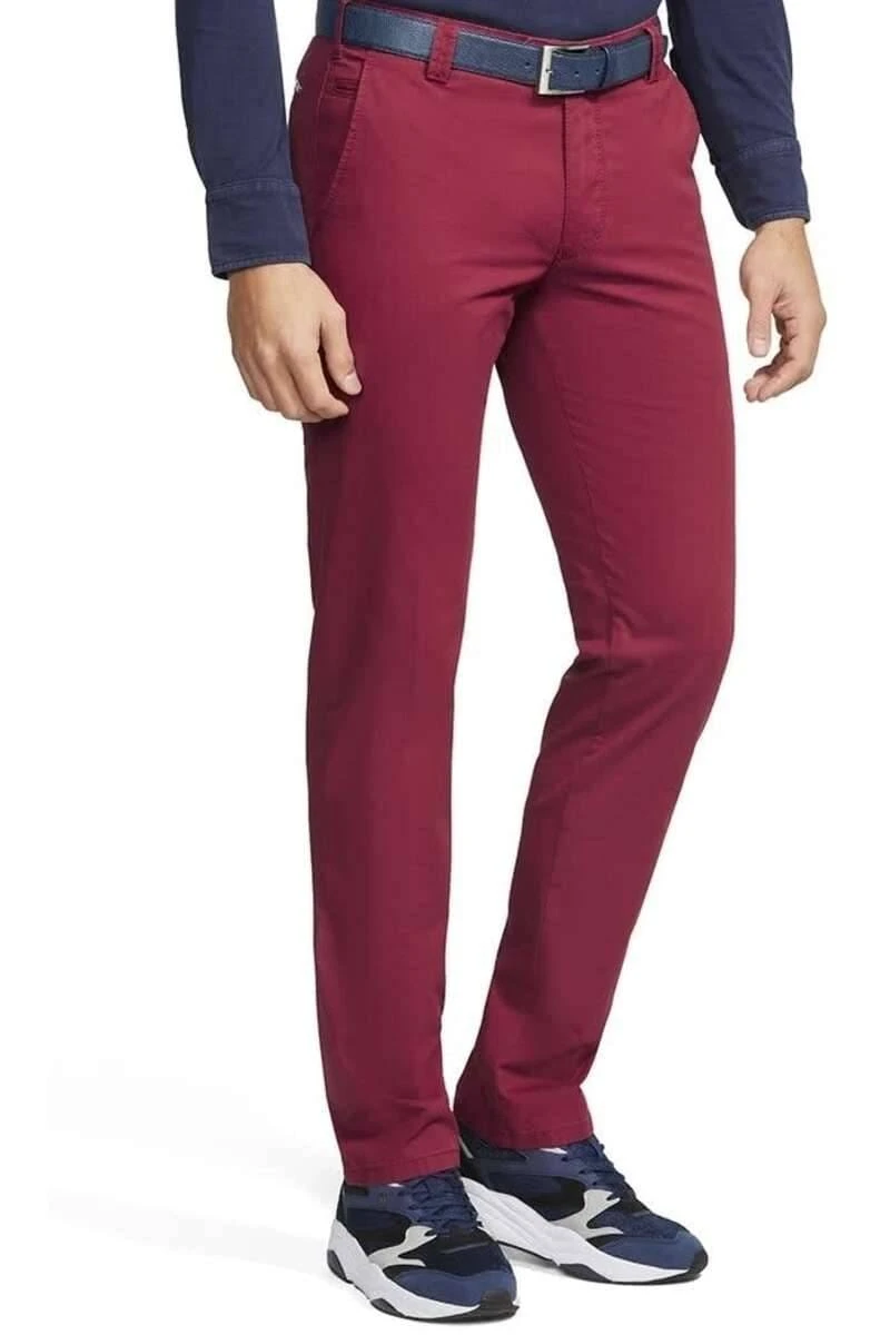 Meyer Modern Fit Herren Chino Rot,Einfarbig 1 Meyer Modern Fit Herren Chino Rot,Einfarbig