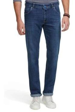 Meyer M5 Regular Fit Five-Pocket Herren Jeans Blau