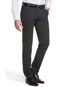 Meyer Flex Regular Fit Herren Stoffhose Anthrazit,Einfarbig