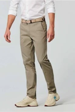 Meyer Slim Fit Herren Chino Braun,Einfarbig