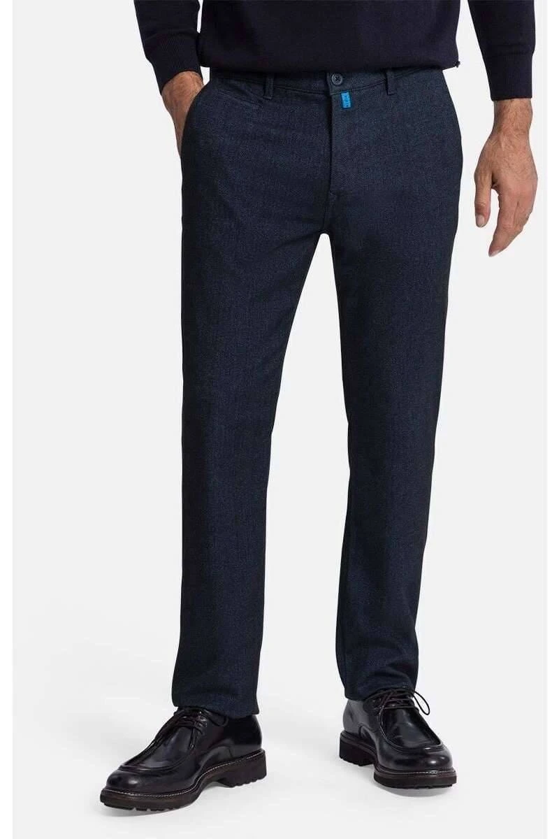 Pierre Cardin Lyon Modern Fit Wolloptik Herren Hose Royal 1 Pierre Cardin Lyon Modern Fit Wolloptik Herren Hose Royal