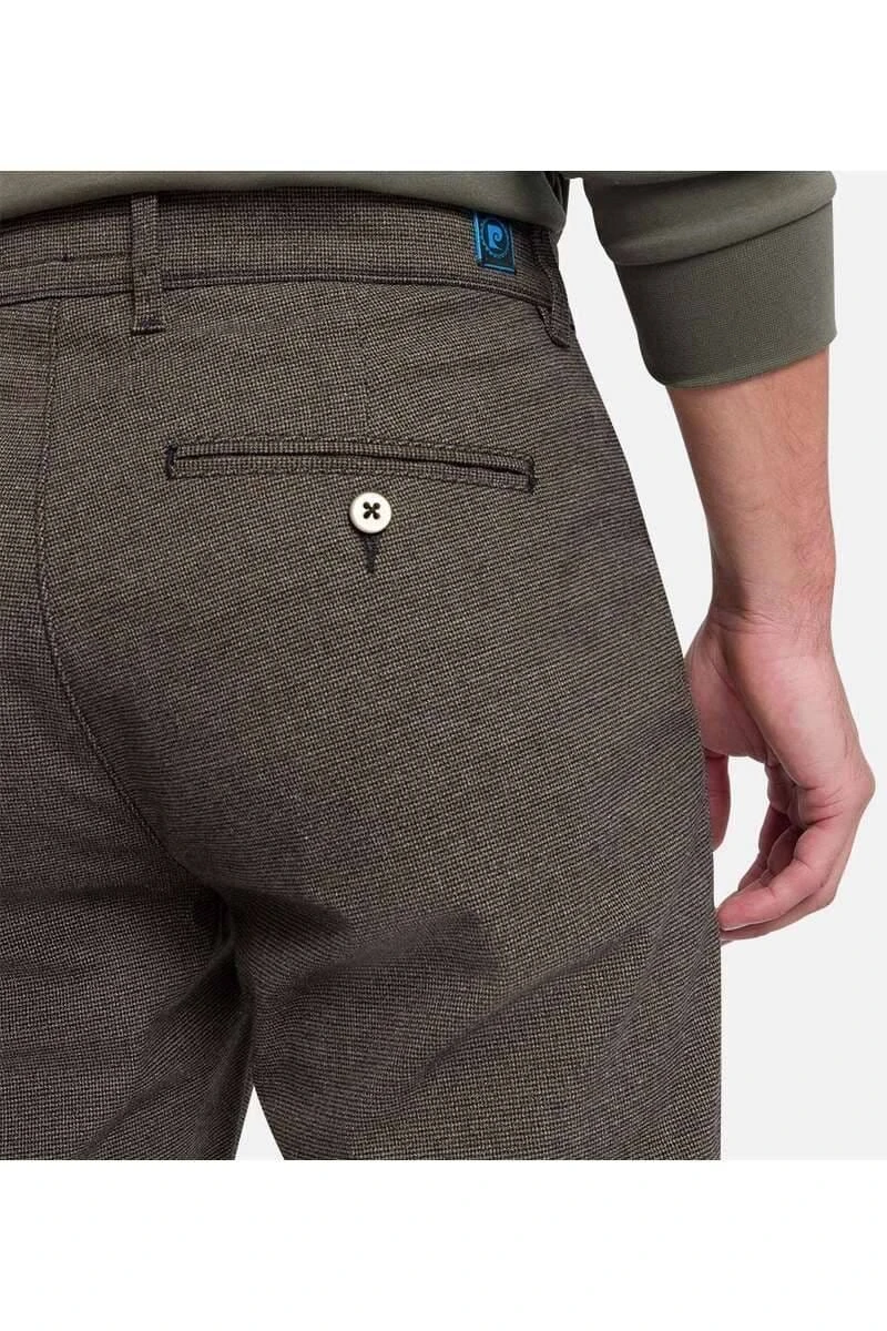 Pierre Cardin Lyon Tapered Fit Herren Chino Beige,Pepita 3 Pierre Cardin Lyon Tapered Fit Herren Chino Beige,Pepita – Bild 3