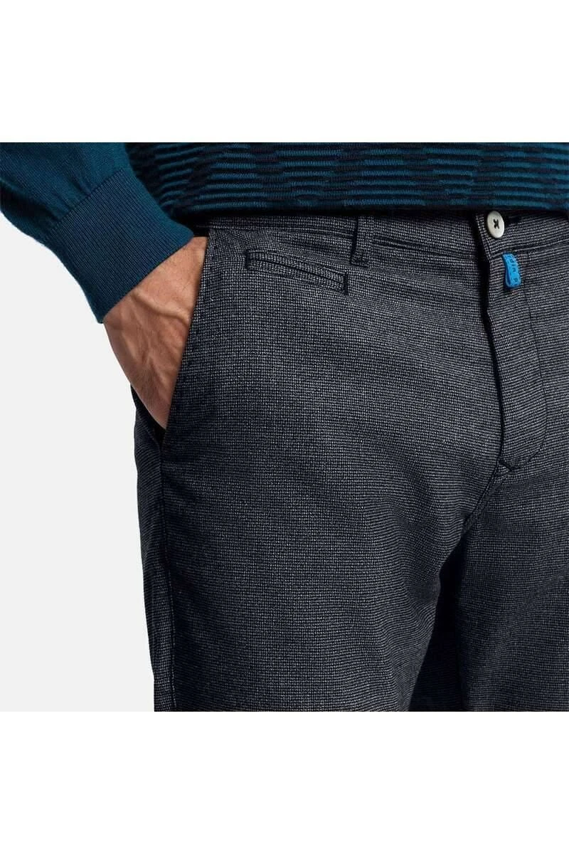 Pierre Cardin Lyon Tapered Fit Herren Chino Schwarz,Pepita 3 Pierre Cardin Lyon Tapered Fit Herren Chino Schwarz,Pepita – Bild 3