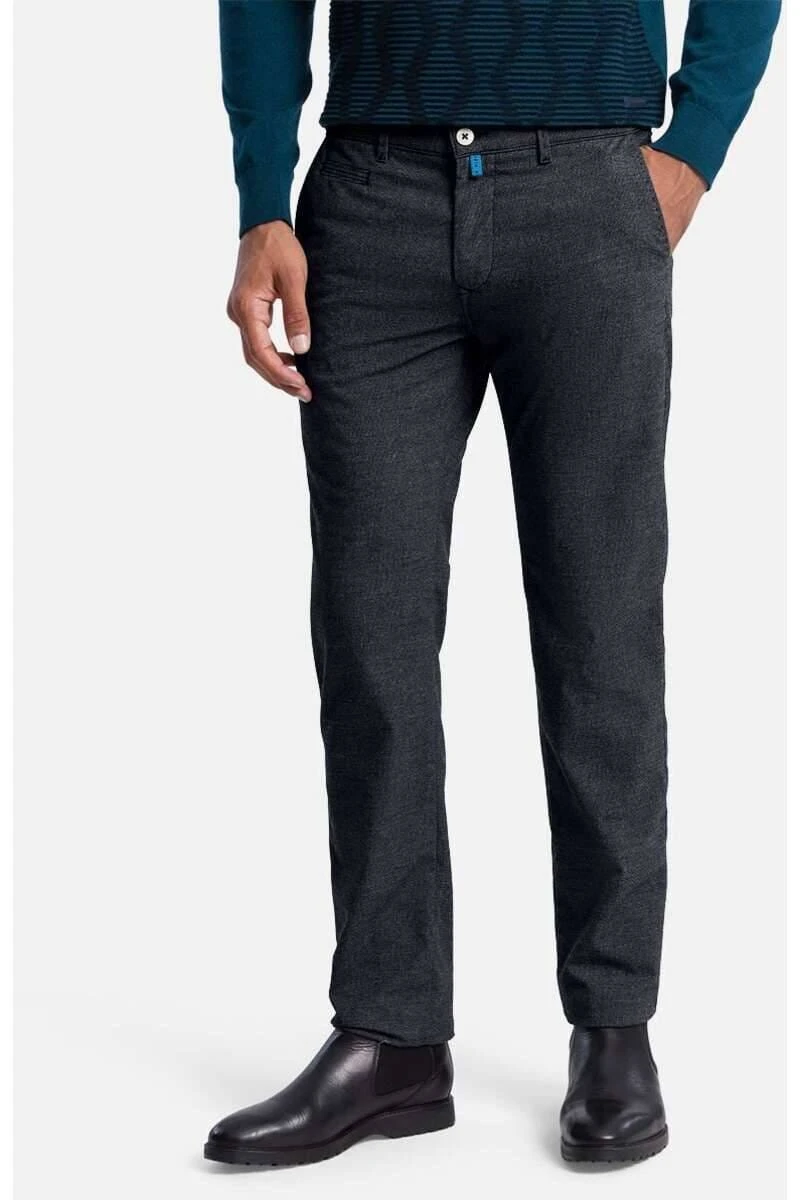 Pierre Cardin Lyon Tapered Fit Herren Chino Schwarz,Pepita 1 Pierre Cardin Lyon Tapered Fit Herren Chino Schwarz,Pepita