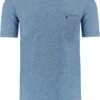 Pierre Cardin Tailored Fit T-Shirt Rundhals Blau,Einfarbig