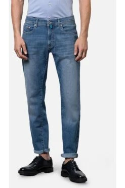Pierre Cardin Lyon Future Flex Tapered Fit Five-Pocket Herren Jeans Blau