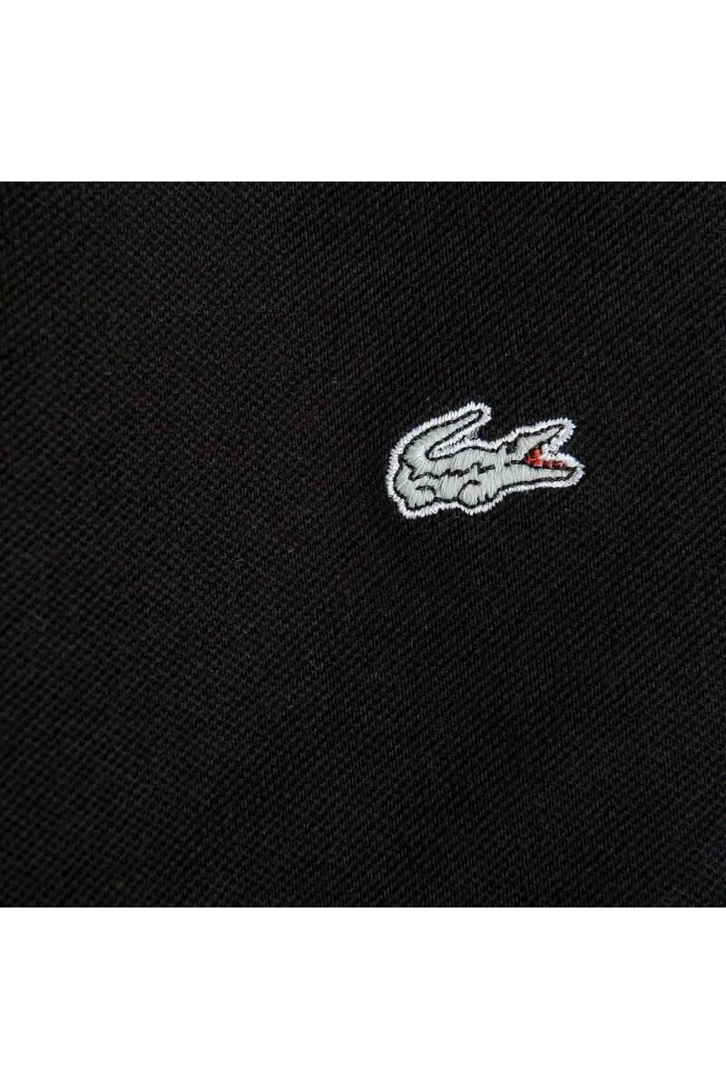 Lacoste Slim Fit Poloshirt Schwarz, Einfarbig 3 Lacoste Slim Fit Poloshirt Schwarz, Einfarbig – Bild 3