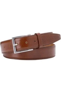 Profuomo Herren Gürtel Aus Kalbsleder3,5 Cm Cognac, Einfarbig