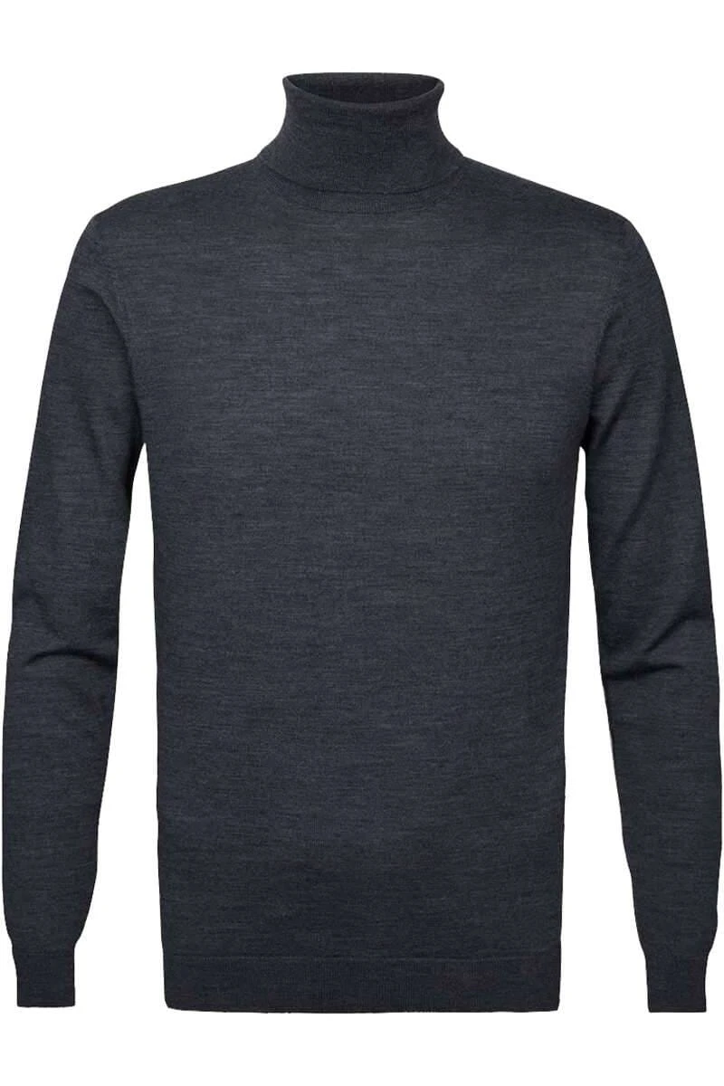 Profuomo Slim Fit Herren Rollkragenpullover Anthrazit 1 Profuomo Slim Fit Herren Rollkragenpullover Anthrazit