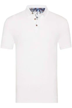 R2 Amsterdam Modern Fit Poloshirt Weiss, Einfarbig