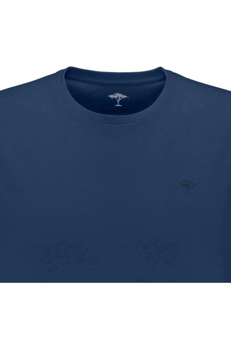 Fynch-Hatton Casual Fit T-Shirt Rundhals Nachtblau,Einfarbig 2 Fynch-Hatton Casual Fit T-Shirt Rundhals Nachtblau,Einfarbig – Bild 2