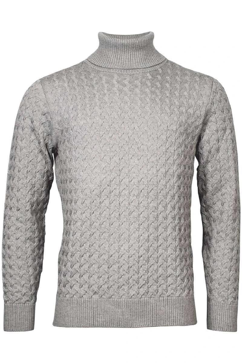 Thomas Maine Tailored Fit Herren Pullover Schalkragen Hellgrau 1 Thomas Maine Tailored Fit Herren Pullover Schalkragen Hellgrau