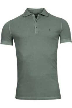 Thomas Maine Tailored Fit Poloshirt Dunkelgrün, Einfarbig